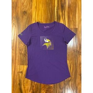 Under Armour NFL‎ Combine Minnesota Vikings Purple HeatGear T-Shirt Womens XS